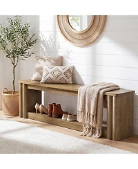 Tribesigns 70.8-Inch Long Entryway Shoe Bench, 2-Tier