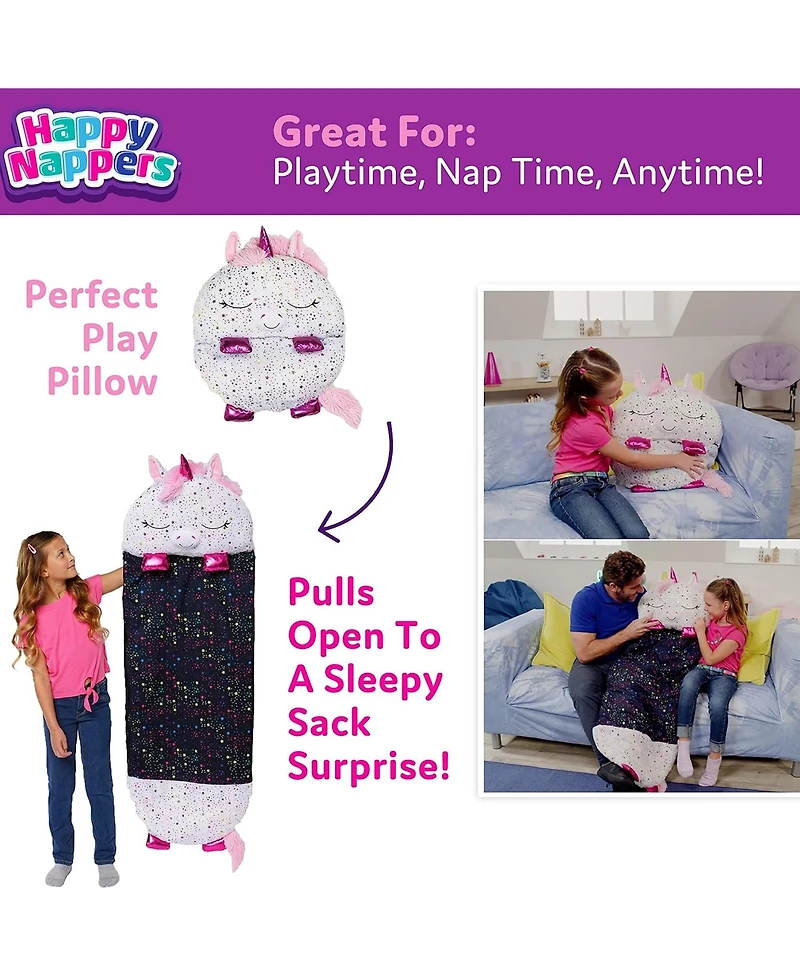 Happy Nappers Shimmer Unicorn Medium Weighted Pillow and Sleepy Sack
