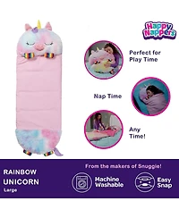 Happy Nappers Rainbow Unicorn Large Pillow-and-Sleeping-Bag Weighted Plush