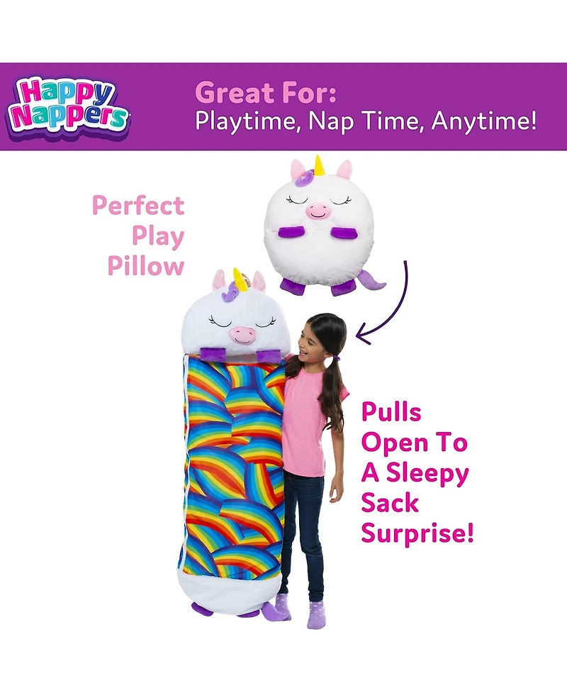 Happy Nappers Weighted Unicorn Plush, Large