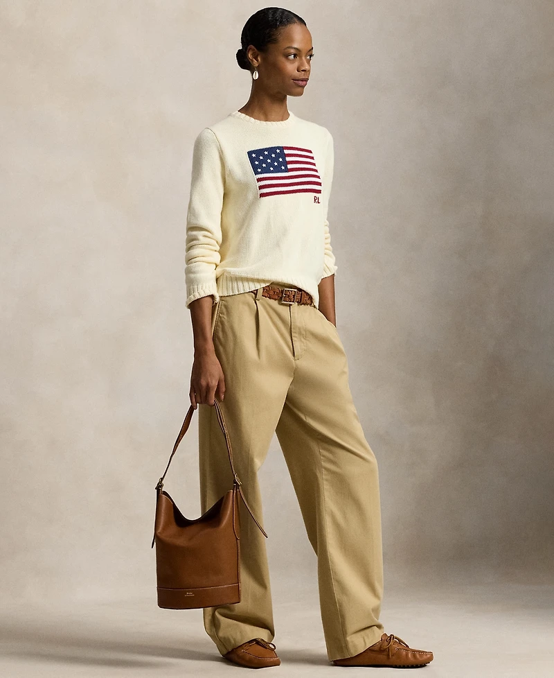 Polo Ralph Lauren Women's Flag Cotton Crewneck Sweater