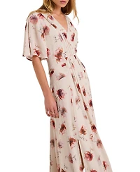 Mint Velvet Women's Soft Bloom Button-Front Midi Dress