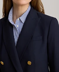 Lauren Ralph Women's Double-Breasted Wool Crepe Blazer