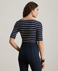 Lauren Ralph Striped Boatneck Top