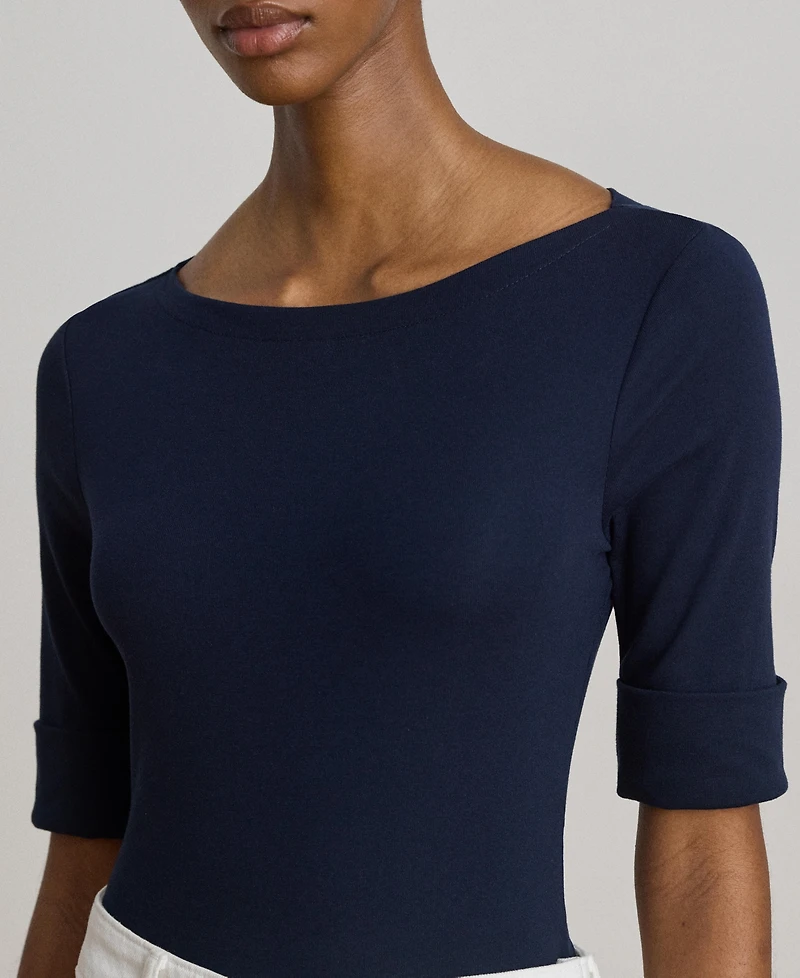 Lauren Ralph Stretch Boatneck Top
