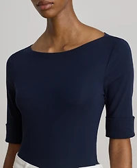 Lauren Ralph Stretch Boatneck Top