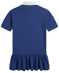 Polo Ralph Lauren Girls' 2T-6X Logo Cotton Mesh Rugby Dress