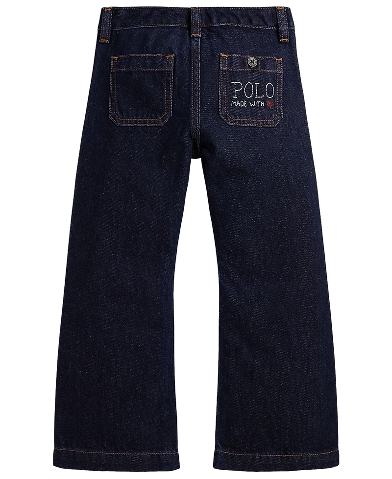 Polo Ralph Lauren Girls' 2T-6X Logo Flared Jeans