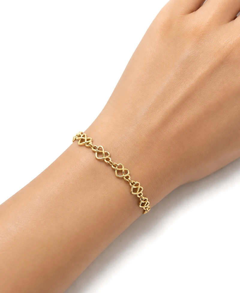 And Now This Silver and Gold Infinity Heart Link Bracelet