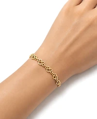 And Now This Silver and Gold Infinity Heart Link Bracelet