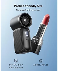 Gaiatop Portable Handheld Mini Fan, 6 Speeds 16900 Rpm High Velocity Personal Fan with Led Display, Usb Rechargeable
