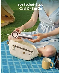 Gaiatop Small Handheld Personal Fan, Powerful High Speed Turbo Cooling, Usb Rechargeable Mini Portable Fan for Travel, Outdoor Essentials