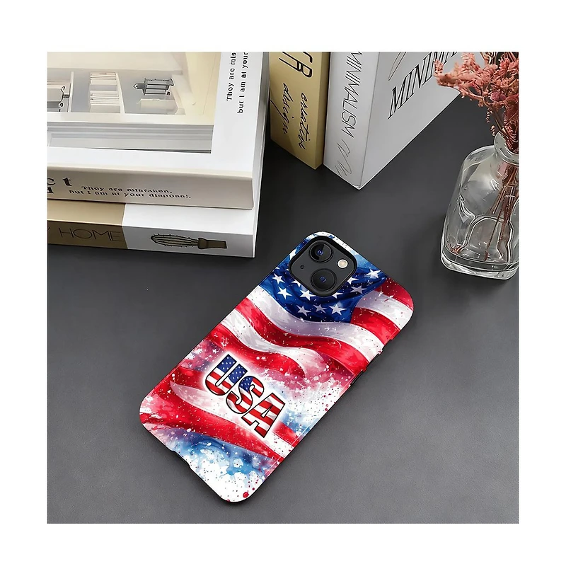 Lisen 2-Layer Durable Phone Case Compatible with Apple iPhone 17 Pro Max, Usa Pride
