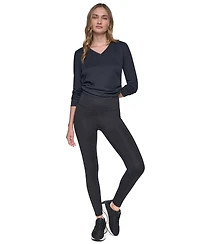 Dkny Sport Women's Flocked Subtle Shine High-Waist 7/8 Legging