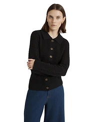 Finery London Women's Emlyn Cotton Knitted Collared Cardigan