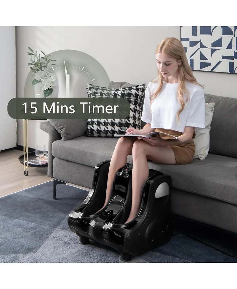 Ecooso Foot and Calf Massager with Heat Vibration Deep Kneading and Shiatsu