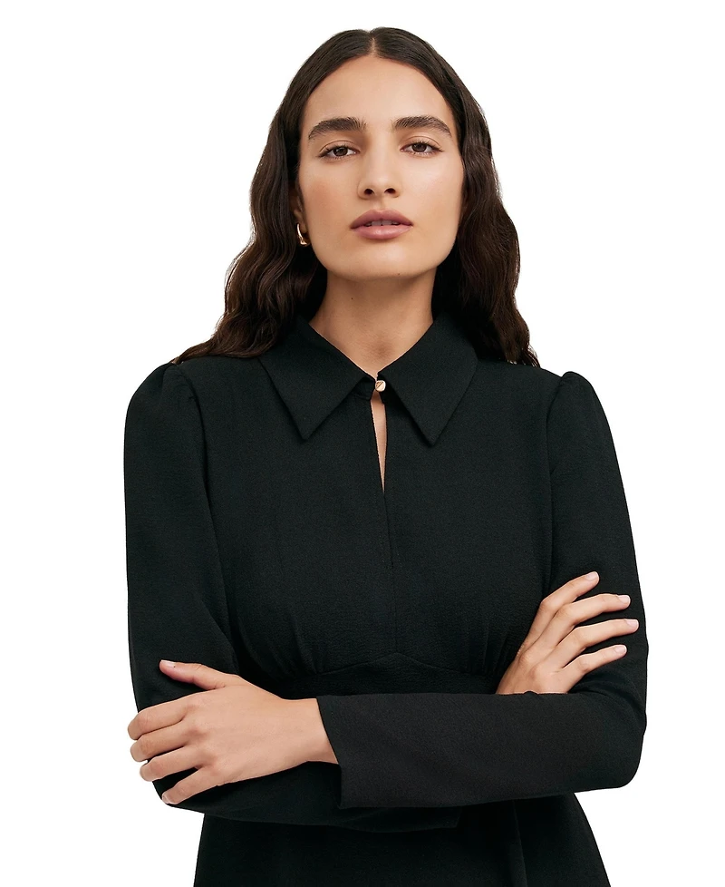 Finery London Women's Sabine Long Sleeve Collared Short Dress