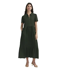 Finery London Women's Orion Zip Front Midi Shirt Dress