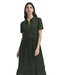 Finery London Women's Orion Zip Front Midi Shirt Dress