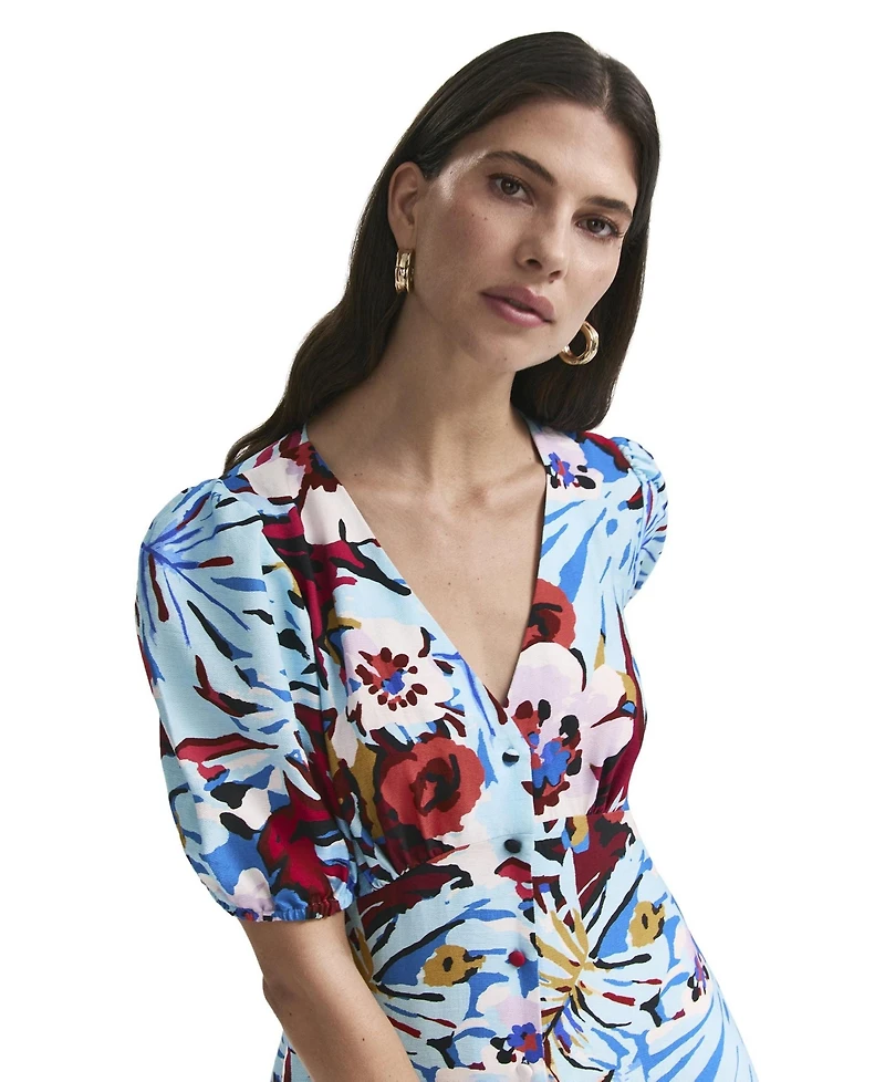 Finery London Women's Sarah Floral Button Down Midi Dress