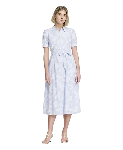 Finery London Women's Mariah Tie Waist Midi Shirt Dress