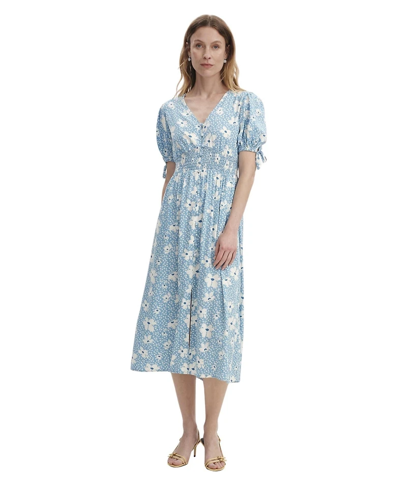 Finery London Women's Margot Button Through Midi Dress