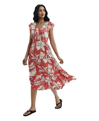 Finery London Women's Mattie V-Neck Tiered Midi Dress