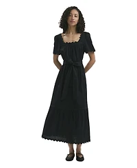Finery London Women's Corina Cotton Midi Tiered Dress