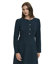 Finery London Women's Shauna Crepe Long Sleeve Short Dress