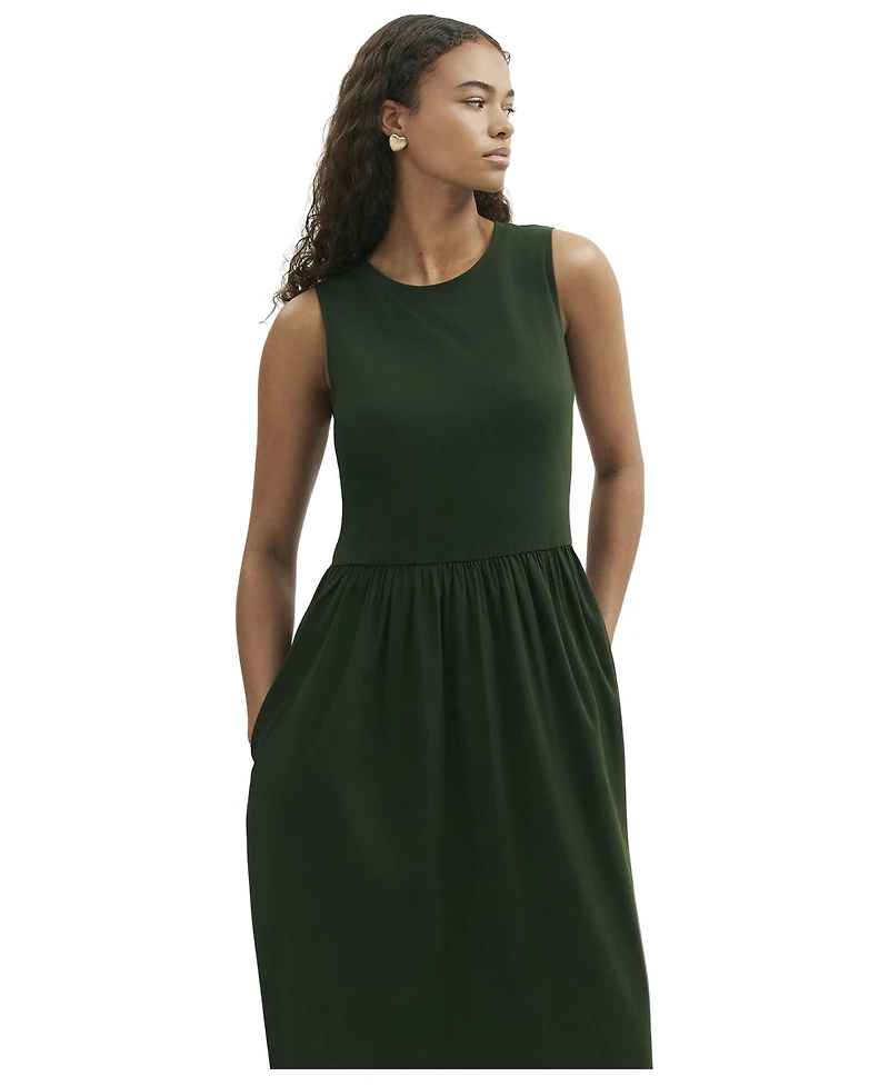 Finery London Women's Georgie Cotton Sleeveless Midi Dress
