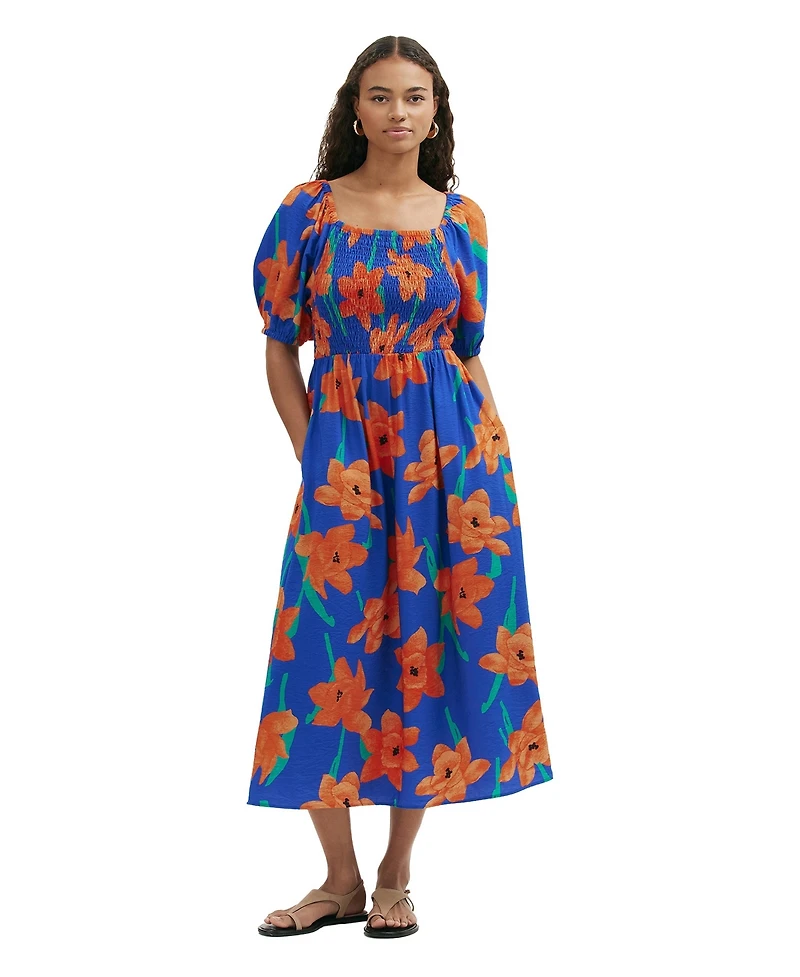 Finery London Women's Enzo Short Sleeve Floral Midi Dress