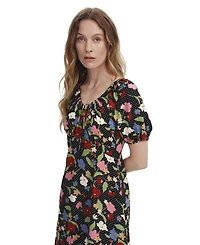 Finery London Women's Jada Puff Sleeve Midi Dress
