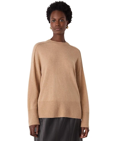 Whistles Women's Cashmere Seam Detail Crew Sweater