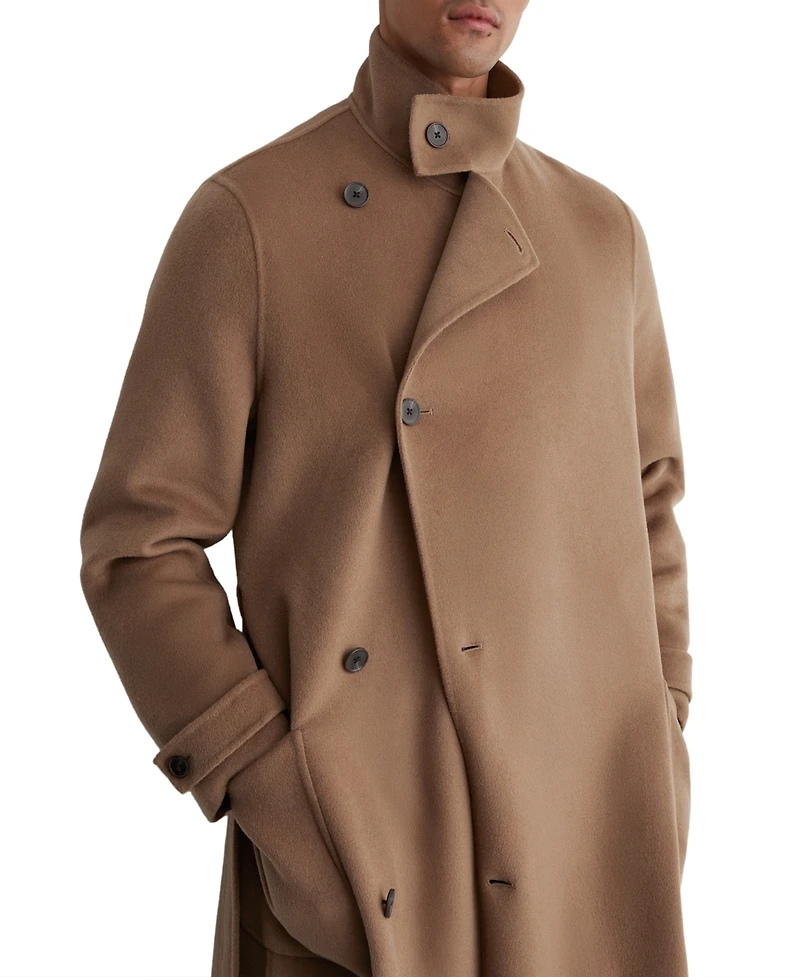 Reiss Men's Selation Wool-Blend Belted Long Overcoat
