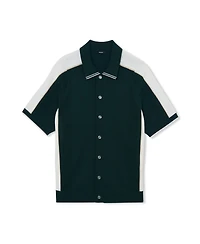 Reiss Men's Farley Slim-Fit Colour-Block Polo Collar Shirt