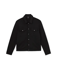 Reiss Men's Thom Sueded Interlock Jersey Regular-Fit Overshirt