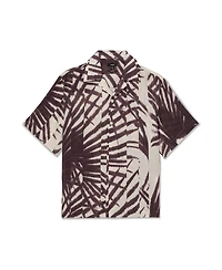 Reiss Men's Shindora Plisse Cuban-Collar Shirt