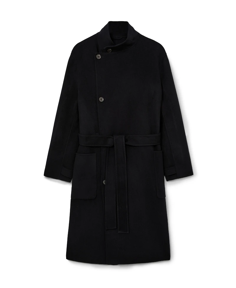 Reiss Men's Selation Wool-Blend Blindseam Belted Overcoat