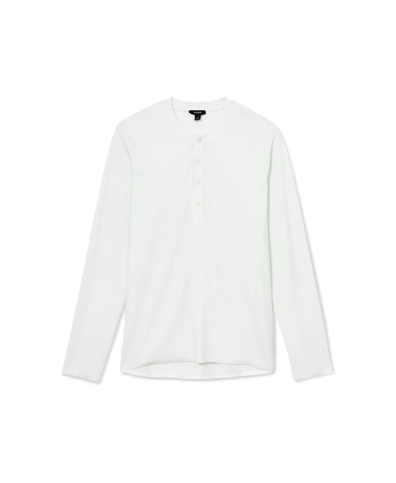 Reiss Men's Francisco Ribbed Regular-Fit Henley T-Shirt