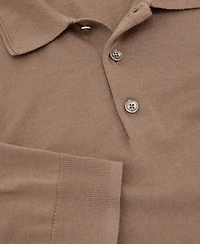 Reiss Men's Trafford Slim-Fit Long-Sleeve Merino Wool Polo Shirt