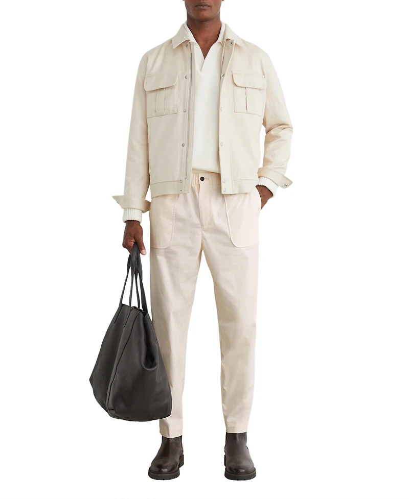 Reiss Men's Snap Stretch Tapered-Fit Cotton-Blend Casual Pants