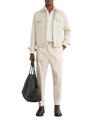 Reiss Men's Snap Stretch Tapered-Fit Cotton-Blend Casual Pants
