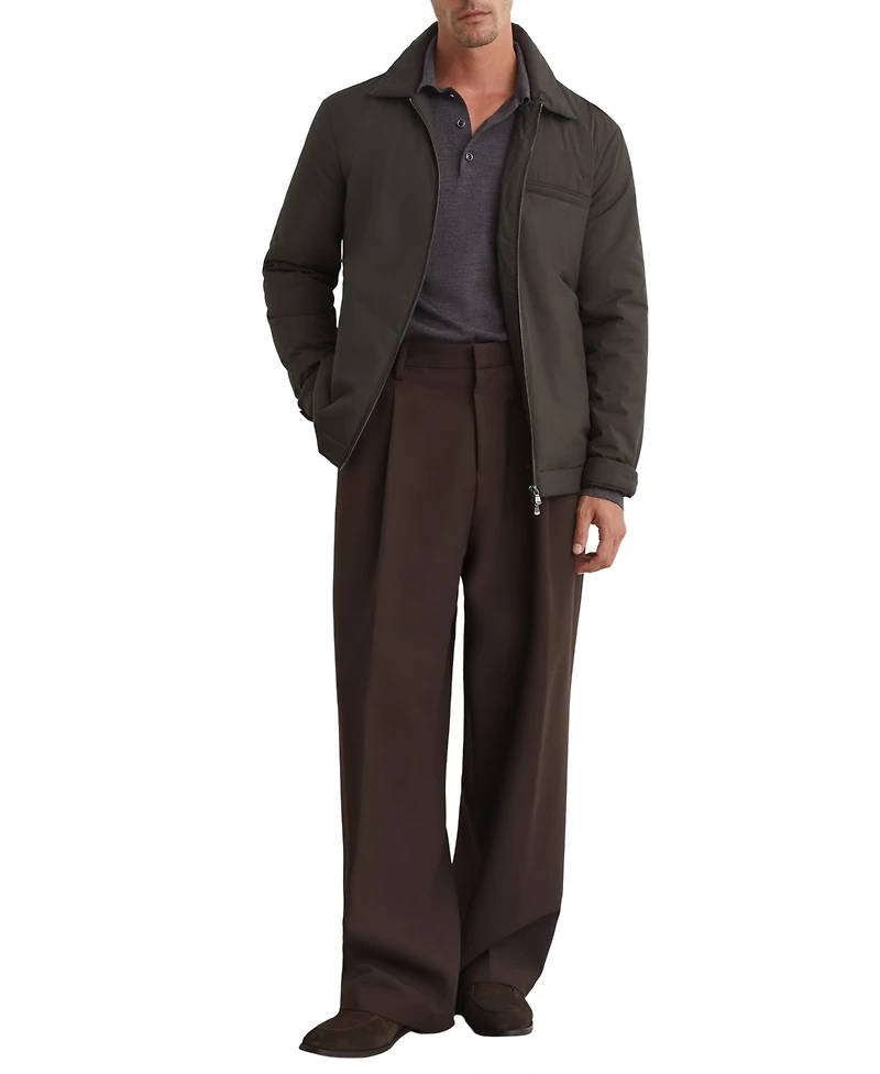 Reiss Men's Bernardi Lightweight Padded Technical Zip-Through Jacket