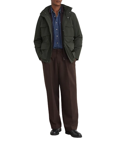 Reiss Men's Glick Hooded Four-Pocket Removable Gilet Jacket