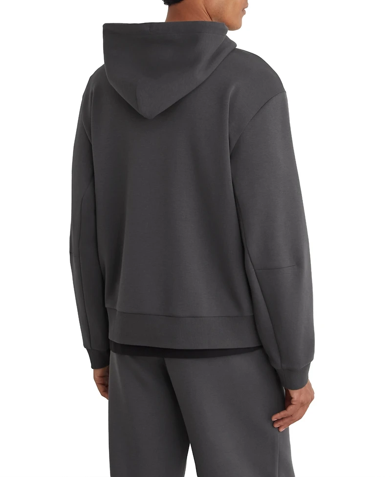 Reiss Men's Falco Premium Interlock Relaxed-Fit Hoodie