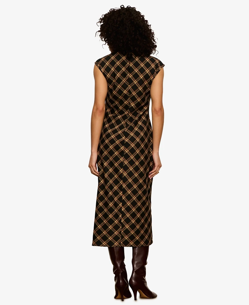 Sanctuary Women's Autumn Edit Plaid Sleeveless Midi Dress