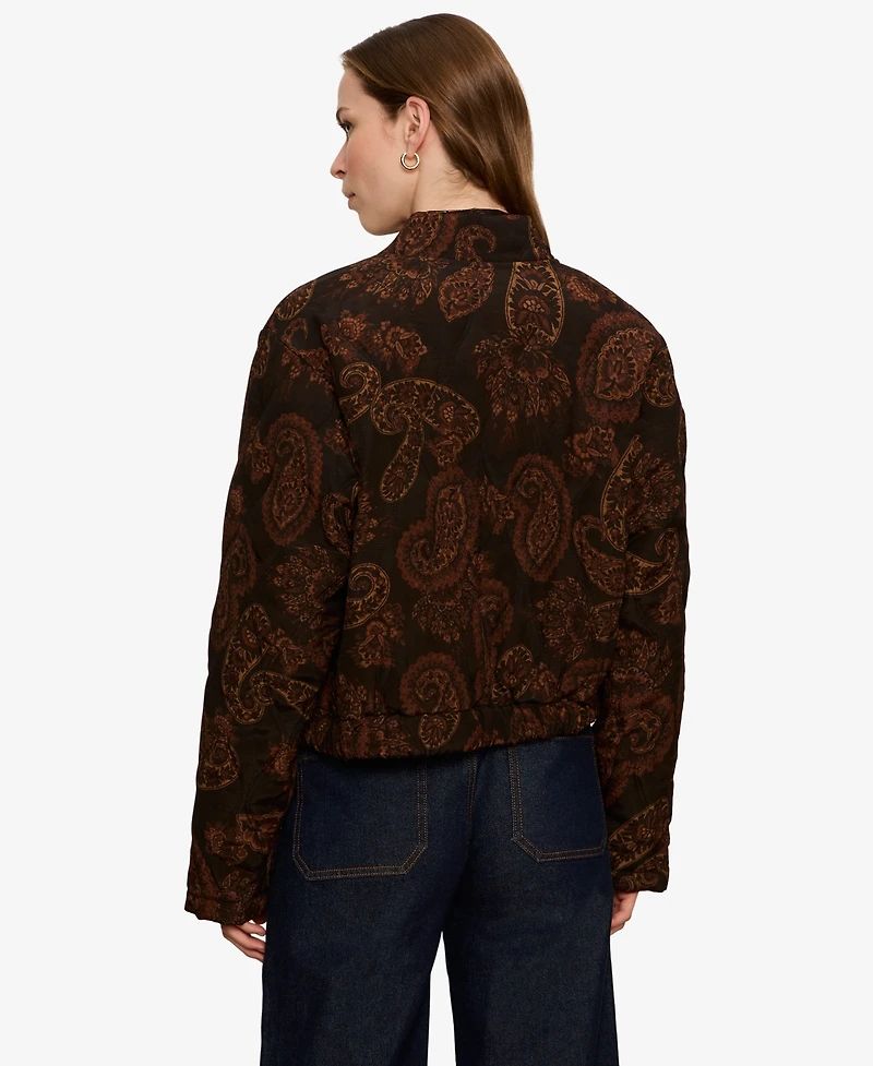 Sanctuary Women's Empress Quilted-Paisley Bomber