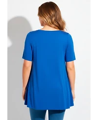 Avenue Women's Plus Boatneck Swing Tunic