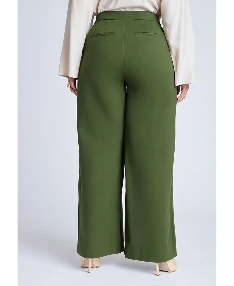 Eloquii Women's Tall The Ultimate Stretch Wide Leg Pant