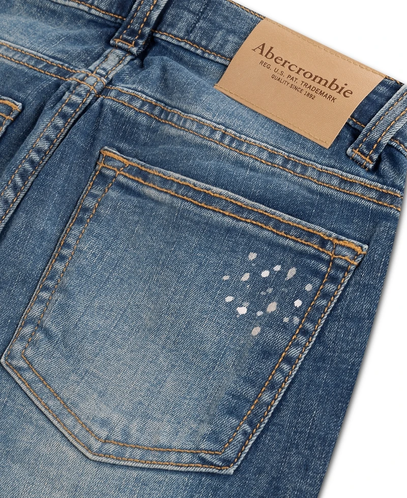 abercrombie kids Boys' 5-18 Oil Splatter Straight Leg Jeans